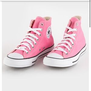 Converse Women's Pink Canvas High-Tops